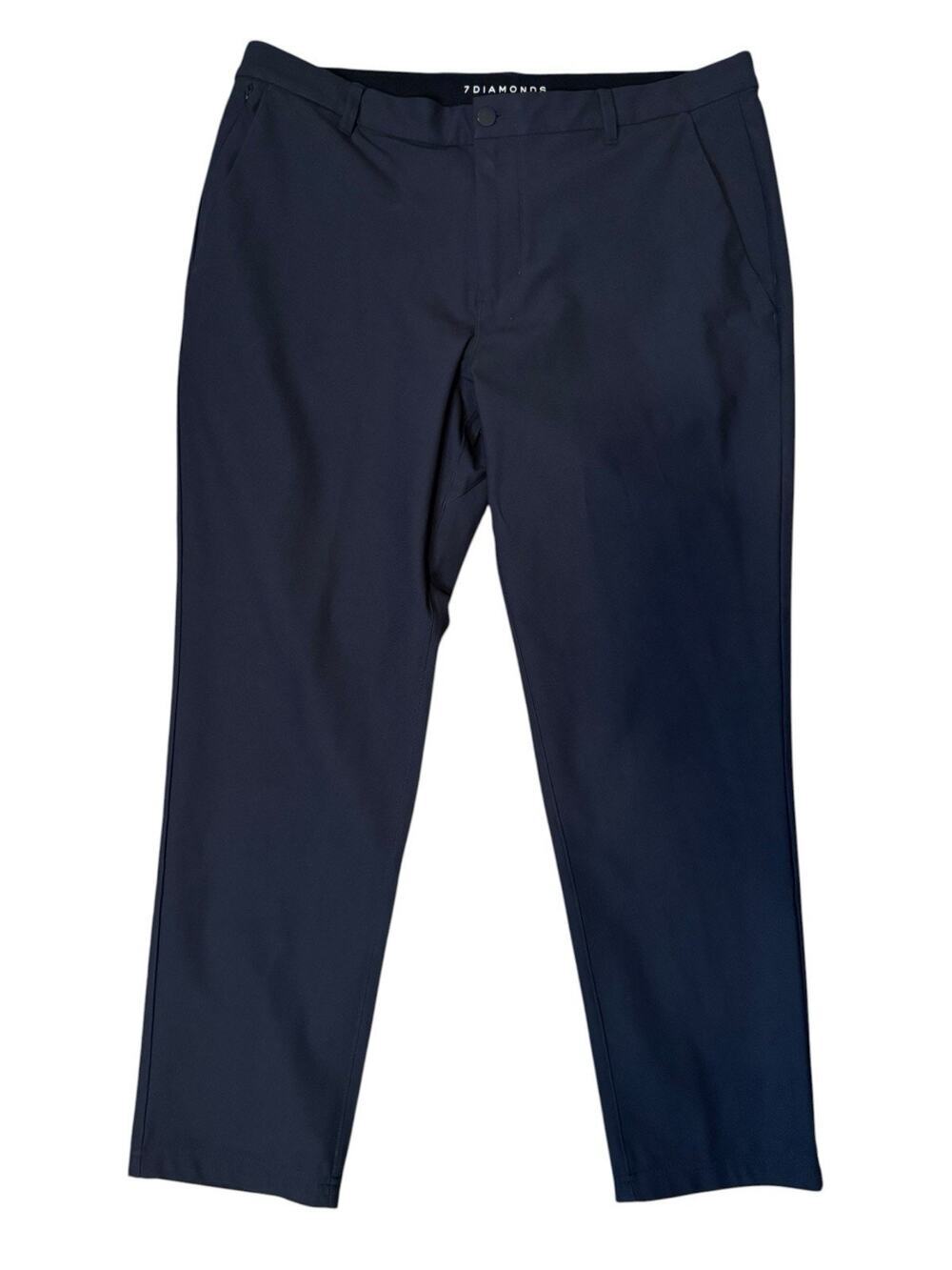 7 Diamonds Infinity Stretch Black Performance Comfort Golf Pants Men's 36 x 30